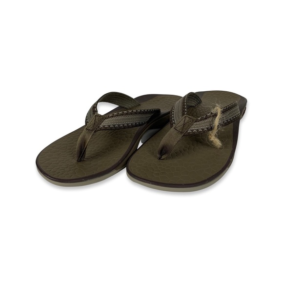 Chaco Tan and Brown Thong Flip Flop Slip On Sandal NWOT - Picture 3 of 8